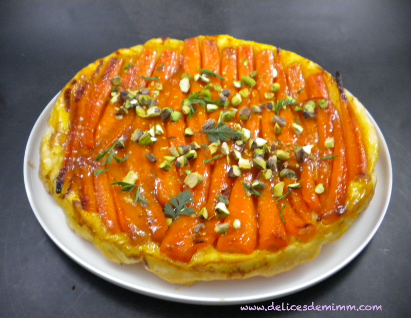 Tarte tatin aux carottes et au caramel d’orange