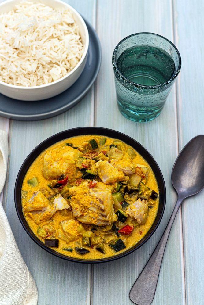 Curry de cabillaud et légumes d'été au Cookeo (ou sans)