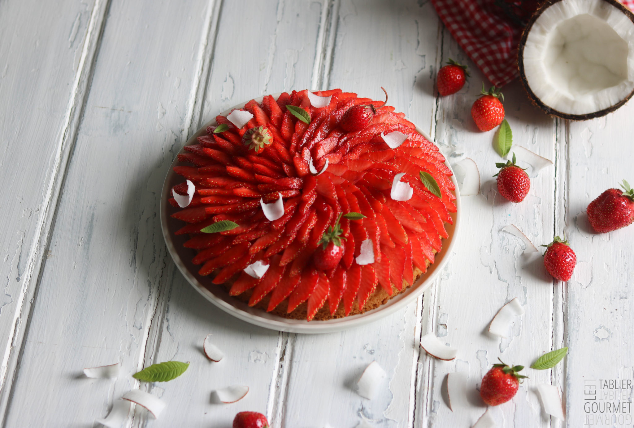 La tarte fraise et coco de Nicolas Lambert