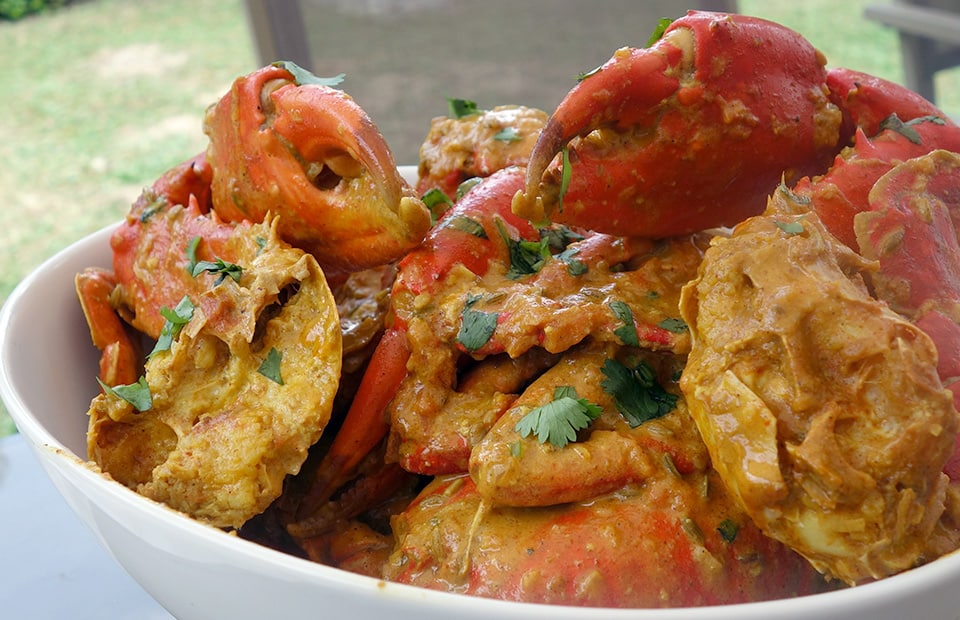 Crabe au curry