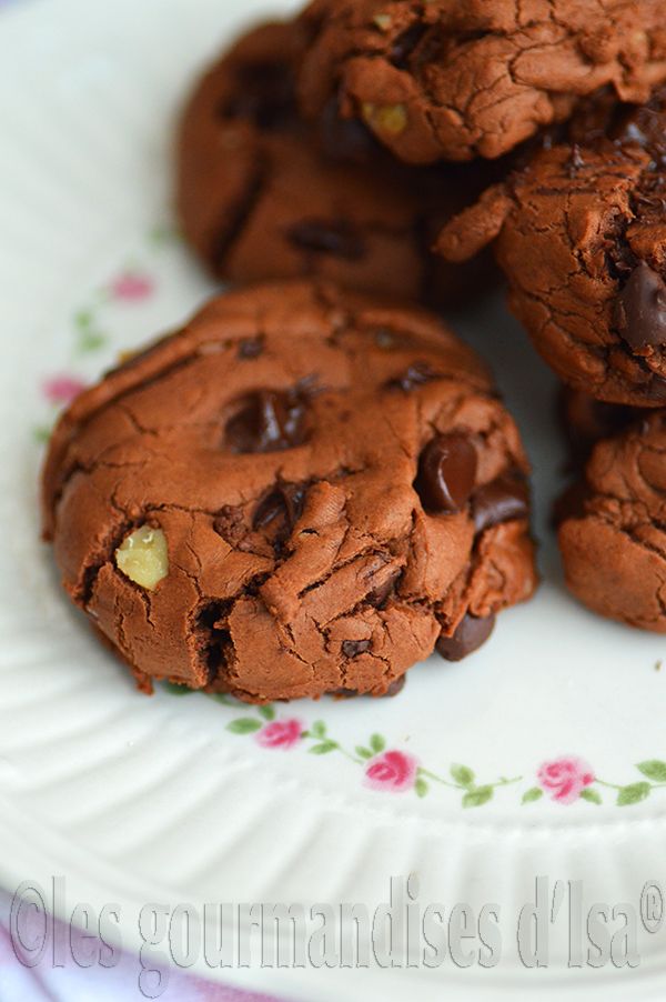Biscuits fudge triple chocolats