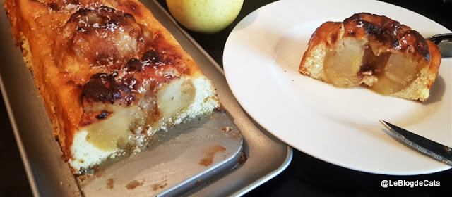 Cake aux pommes entières et fromage blanc (ig bas et sans gluten)