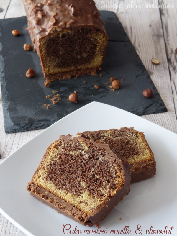 Cake marbré chocolat vanille de Cyril Lignac