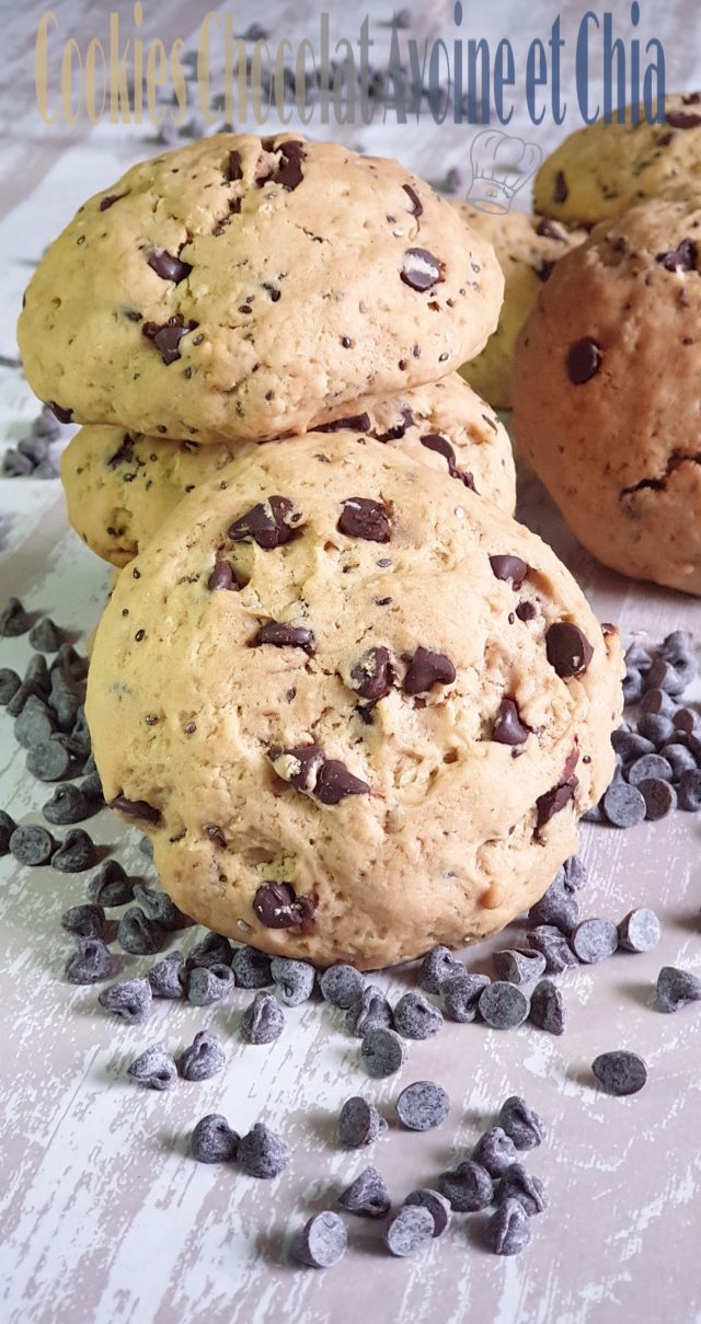 Cookies chocolat avoine et chia