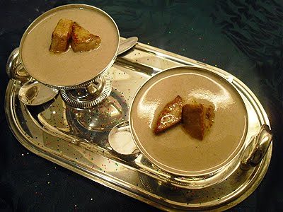 Crème de champignons au foie gras