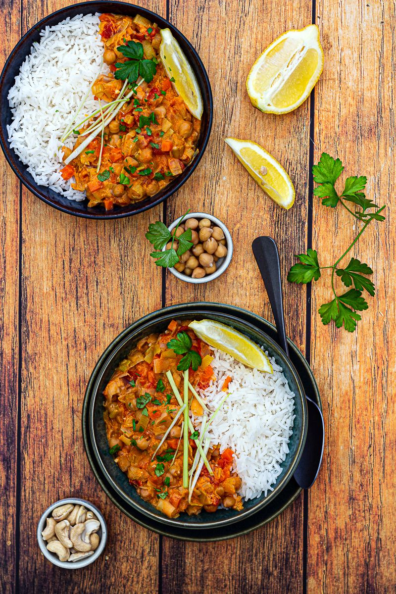 Curry de légumes aux pois-chiches au cookeo (ou sans)