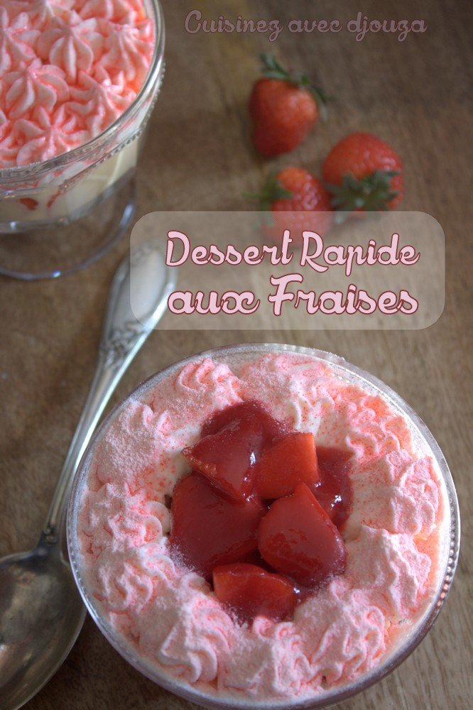 Dessert rapide aux fraises chantilly mascarpone