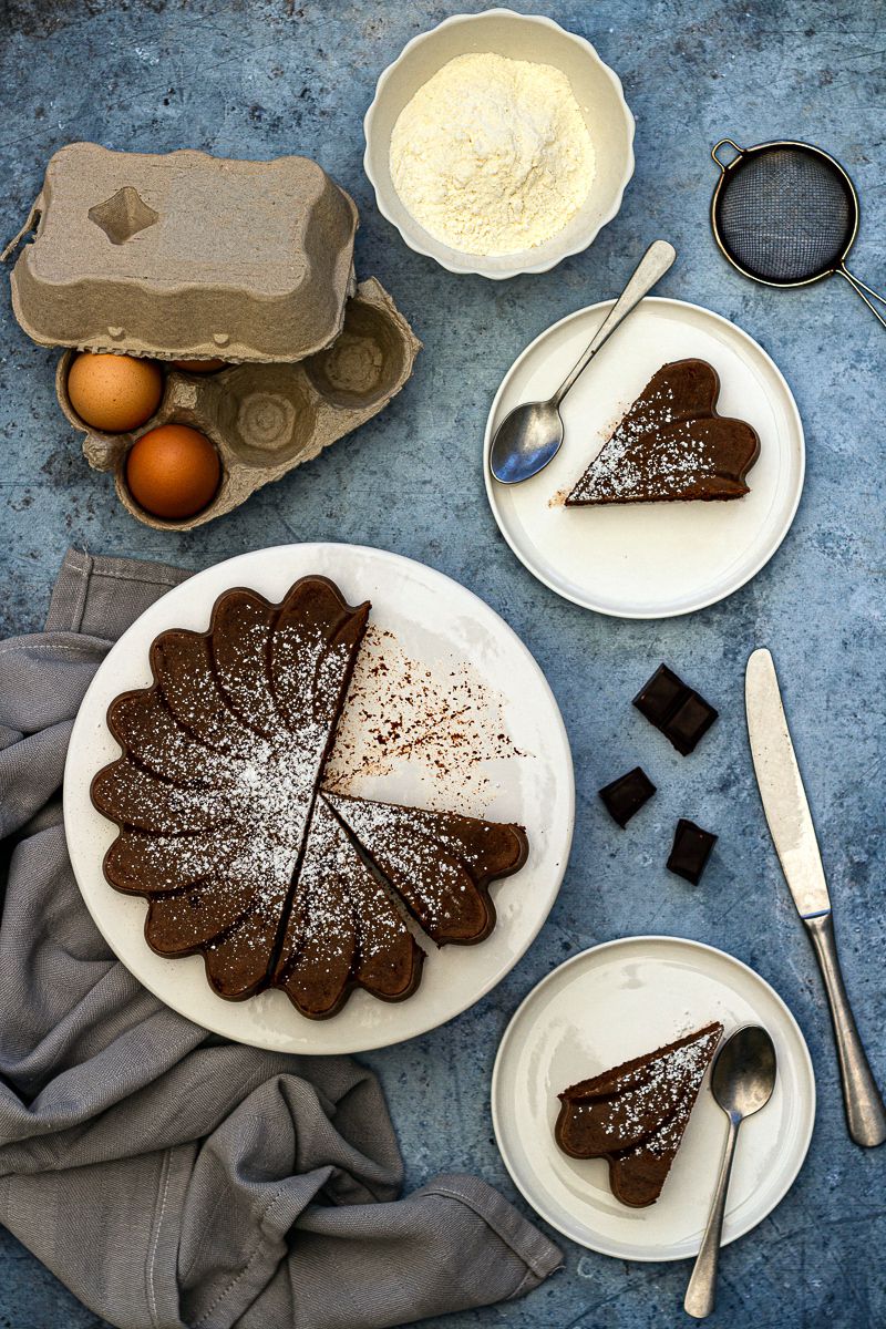 Gâteau au chocolat et à la compote