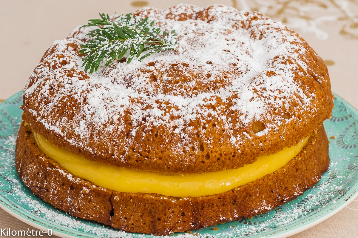 Gâteau Victoria au lemon curd