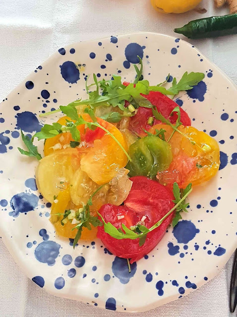Happy summer : salade de tomates, gelée de citron et...
