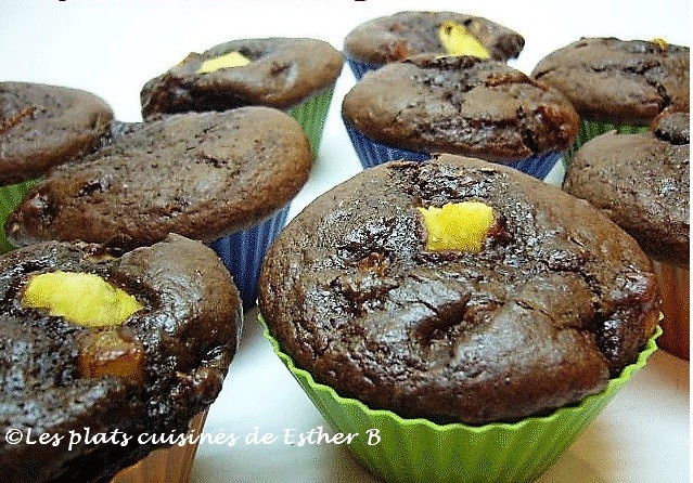 Muffins au chocolat et ananas