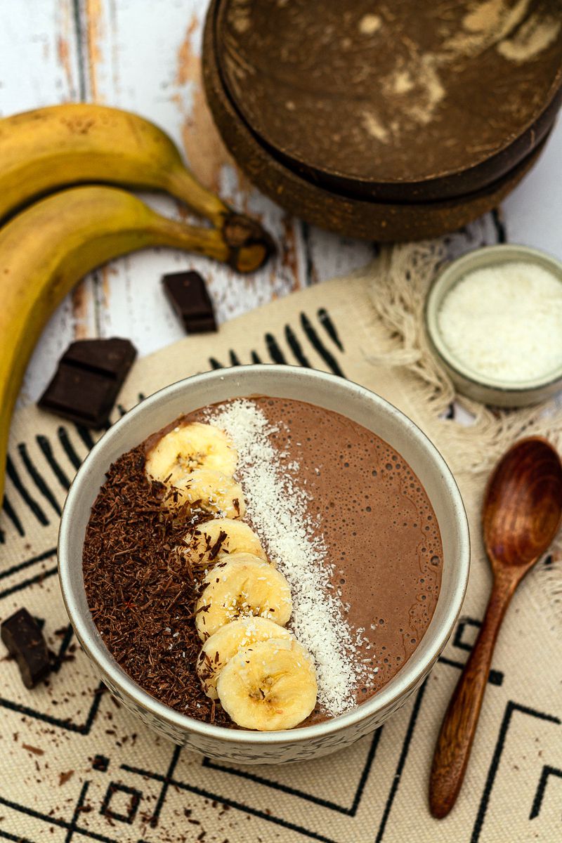 Smoothie bowl banane et chocolat